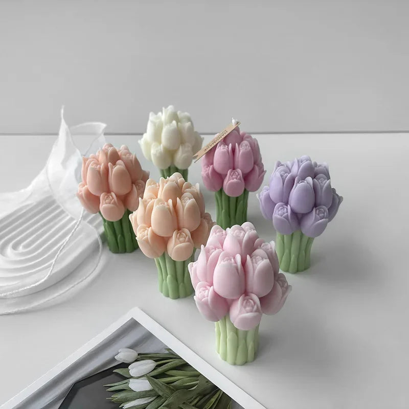 moule en silicone 3d pour fleurs et bougies artisanales - vue 4 sur 7