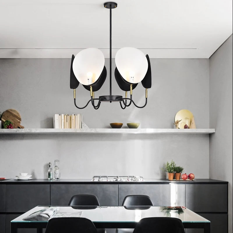 lustre postmoderne nordique à 6 têtes design contemporain pour intérieur - vue 4 sur 7