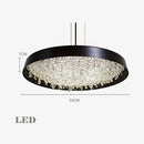 lustre en cristal moderne noir et blanc pour décoration intérieure