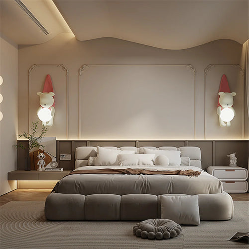 applique murale led en résine style coréen pour décoration intérieure - vue 4 sur 7