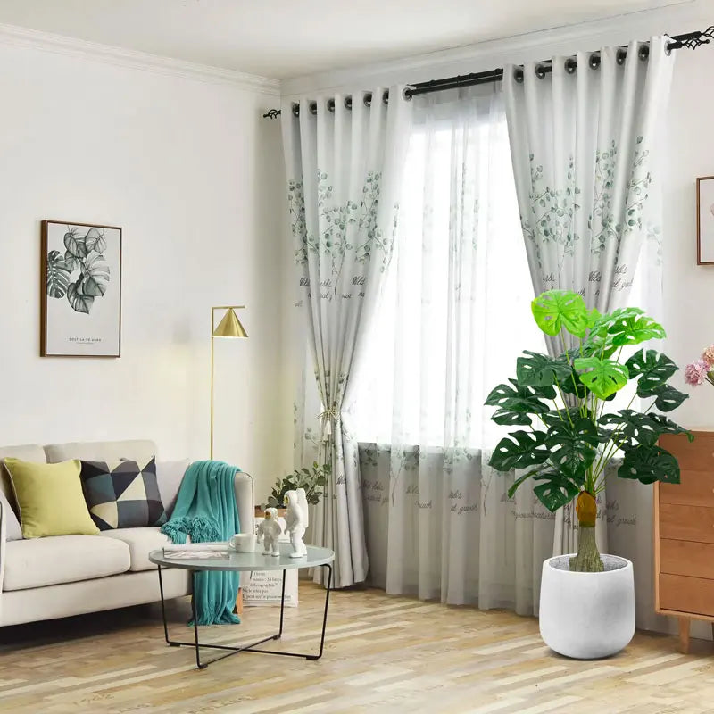 grandes plantes artificielles palmier tropical feuilles de monstera déco extérieure - vue 4 sur 7