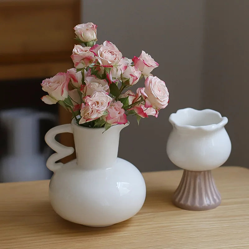 vase en céramique pour fleurs séchées style nordique décoratif - vue 5 sur 7