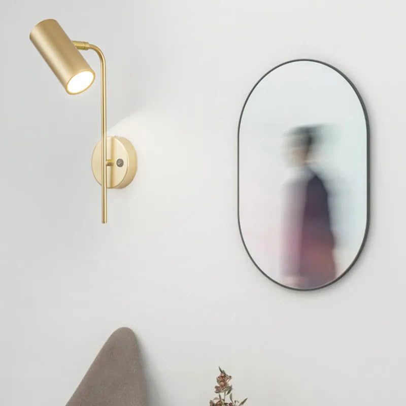 Applique murale rotative moderne salon fond applique murale LED lumière chambre chevet lumière allée longue pôle interrupteur lampe - vue 4 sur 10