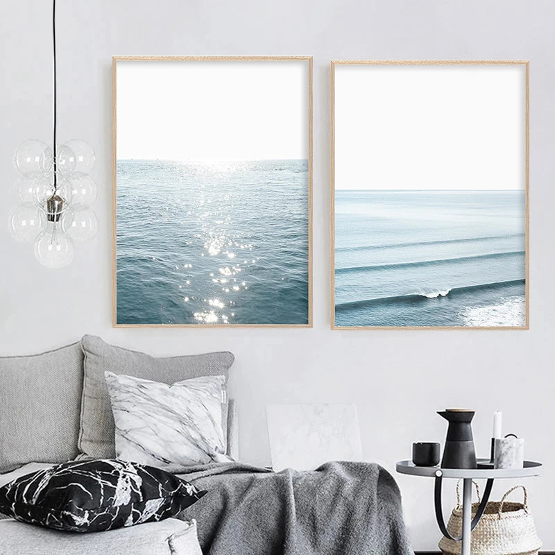 affiche photographie vagues océan paysage marin décoration murale