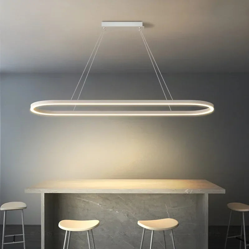 Lustre LED design moderne décoratif idéal hôtel - vue 3 sur 19