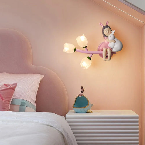 applique murale rechargeable en résine pour chambre d'enfant décorative - vue 3 sur 22
