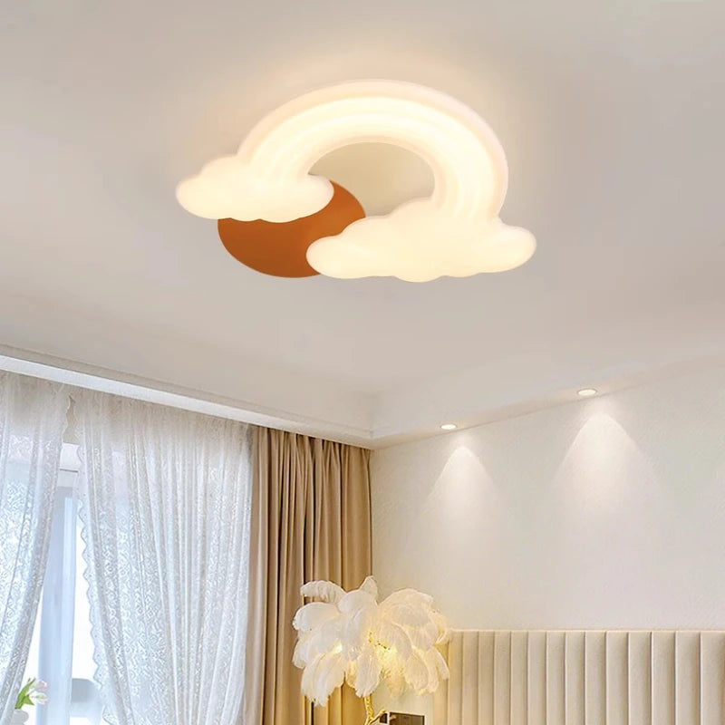 plafonnier romantique nuage arc-en-ciel pour enfant décoratif et moderne - vue 3 sur 7