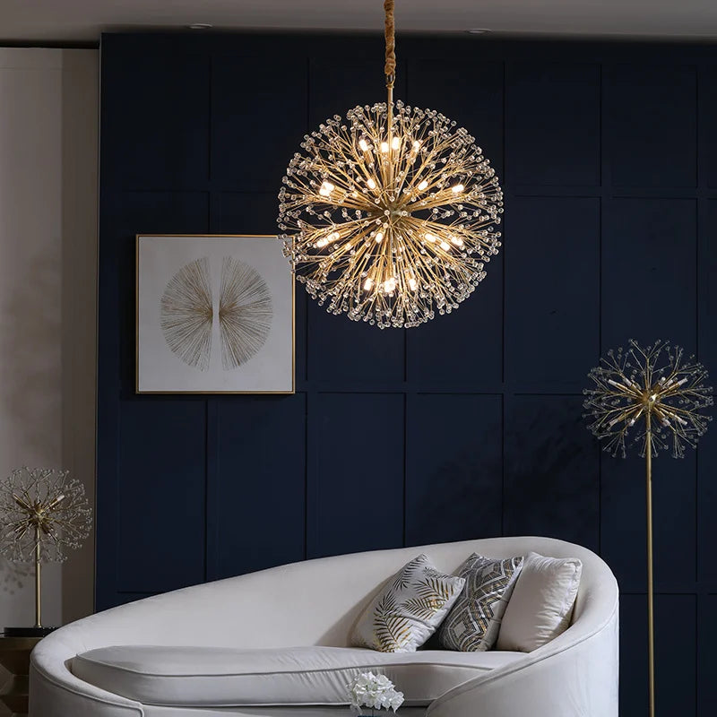 lustre moderne en cristal design lumineux pour intérieur décoratif - vue 5 sur 6