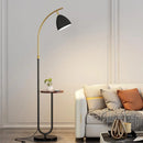 lampadaire nordique à led abat-jour en tissu pour décoration intérieure