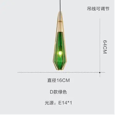 suspension art déco diamant pour éclairage intérieur et extérieur - vue 14 sur 15