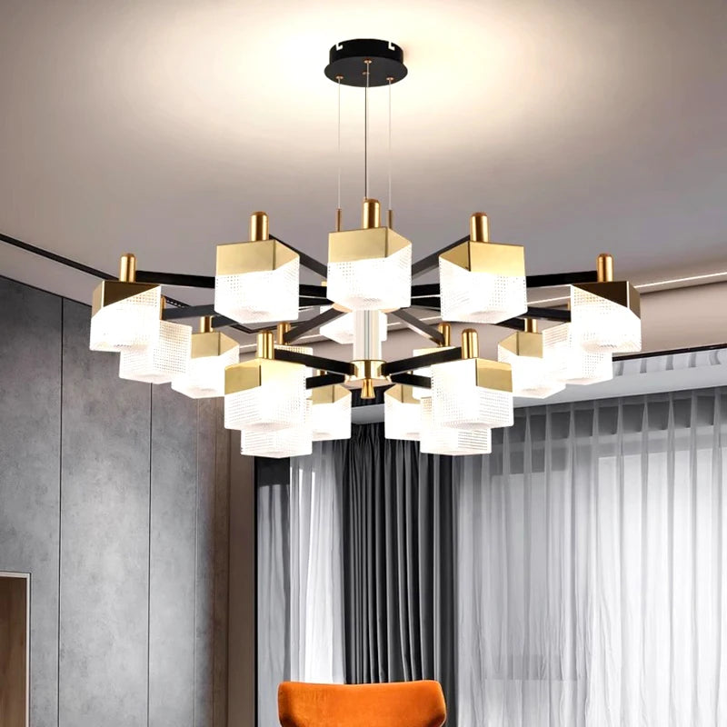 Lustres modernes salon éclairage intérieur plafonniers suspendus lustres led pour l'éclairage intérieur du salon - vue 3 sur 13