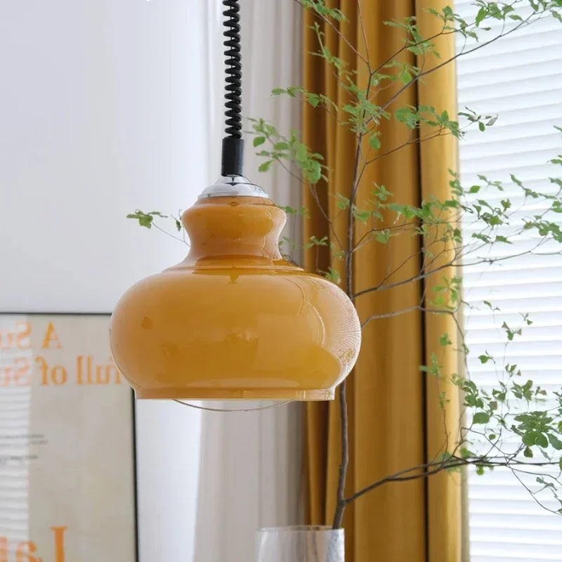 lustre nordique en verre design coloré pour restaurant et bar - vue 4 sur 9
