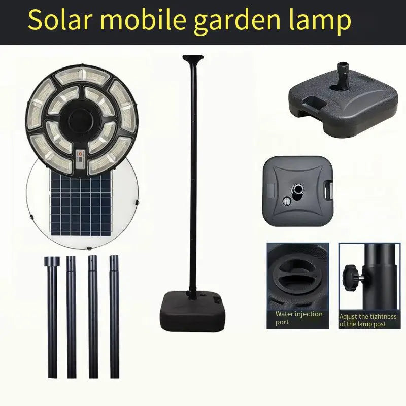 lampe solaire ronde pour jardin et éclairage extérieur - vue 16 sur 17