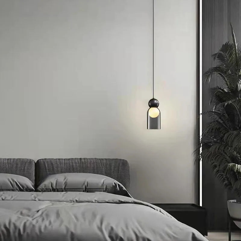 lampe suspendue en verre moderne pour décoration intérieure réglable - vue 4 sur 10