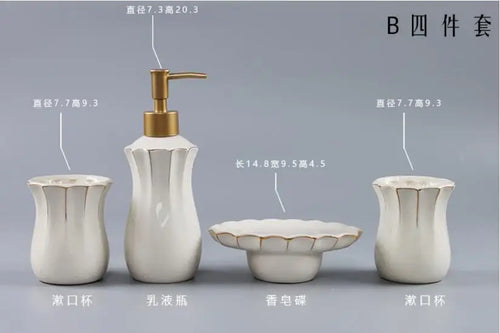 kit de salle de bain en céramique Jingdezhen de qualité supérieure - vue 7 sur 6