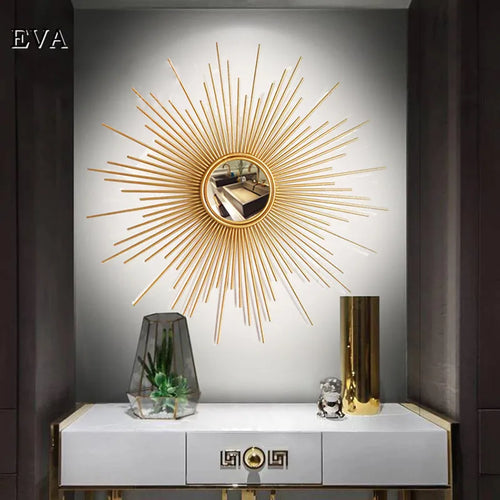 miroir décoratif en métal avec lunettes de soleil pour décoration intérieure - vue 3 sur 7