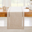 Chemin de table lin motif ajouré moderne chic
