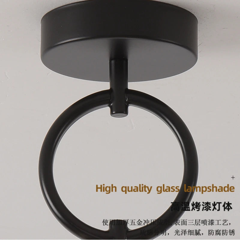 plafonnier led en verre moderne nordique de haute qualité - vue 6 sur 8