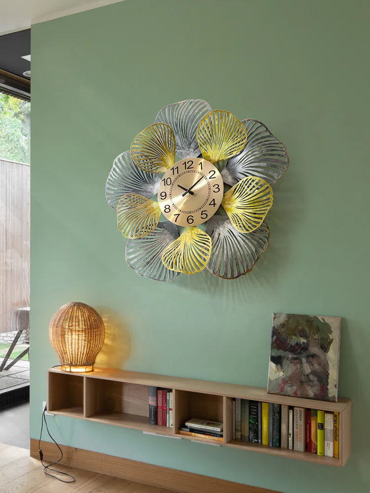 horloge murale en fer forgé pour décoration intérieure artisanale - vue 6 sur 8