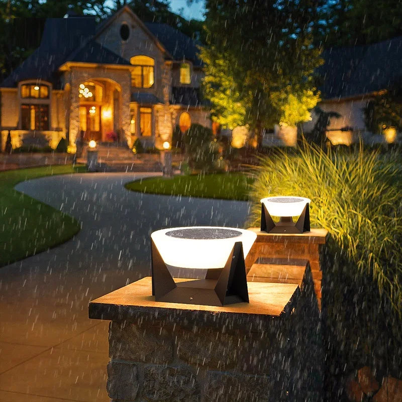lampe solaire led extérieure étanche pour jardin patio clôture - vue 5 sur 12