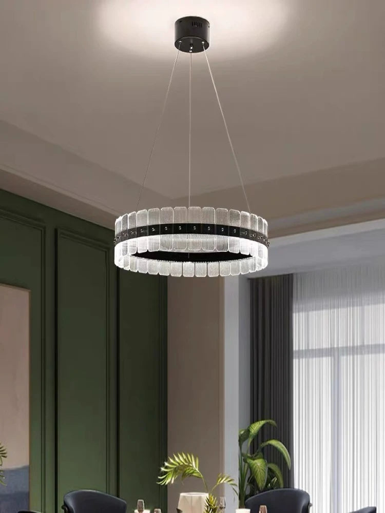 lustre postmoderne minimaliste avec anneau circulaire créatif - vue 5 sur 10