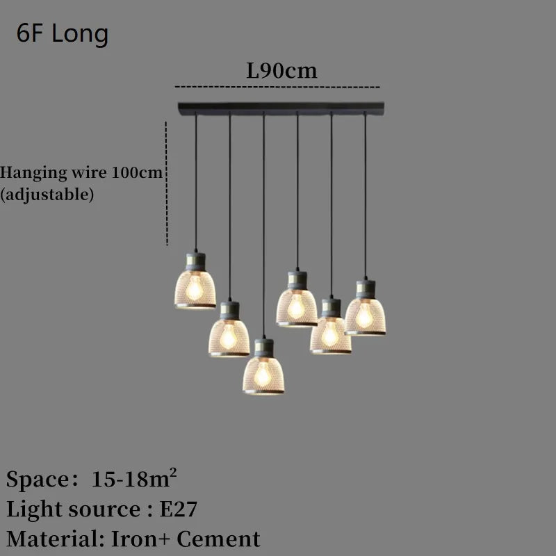 lampe suspendue en béton industriel avec abat-jour en fer - vue 13 sur 29
