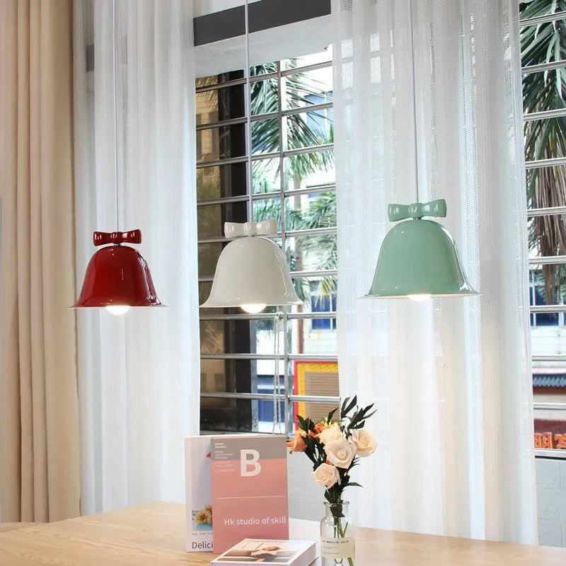 Suspension pour enfants avec nœud papillon lampe suspendue colorée pour salon Table de Bar - vue 6 sur 19