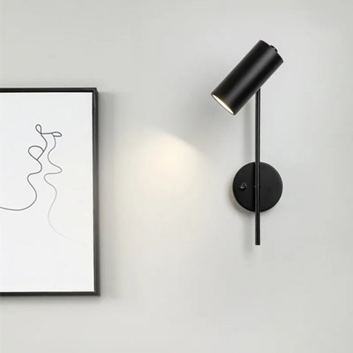 Applique murale rotative moderne salon fond applique murale LED lumière chambre chevet lumière allée longue pôle interrupteur lampe - vue 6 sur 10