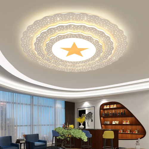 plafonnier led simple design moderne luminaire décoratif personnalisable - vue 3 sur 9