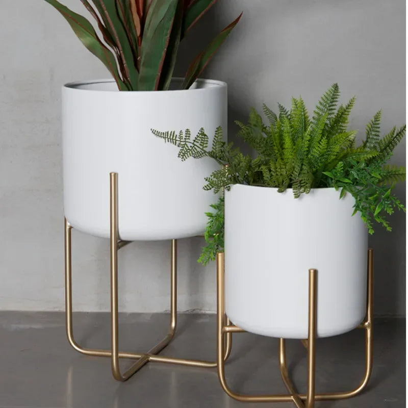 etagère à plantes dorée support à fleurs amovible et polyvalent - vue 3 sur 12