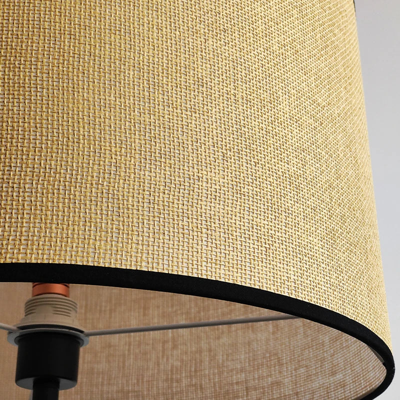 lampadaire en rotin tissé style rural créatif pour intérieur - vue 5 sur 8