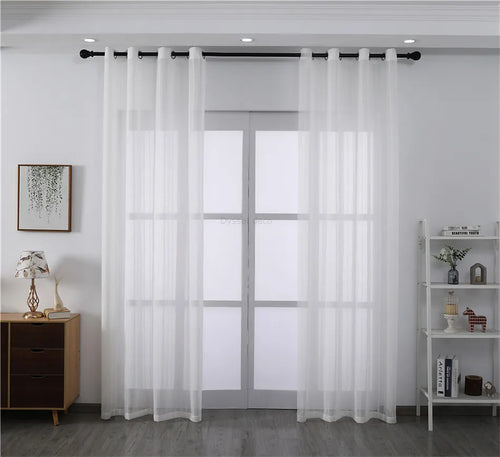 Voilage tulle rayé style européen léger pour salon - vue 2 sur 7