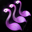 lampes solaires décoratives flamant rose pour extérieur et jardin