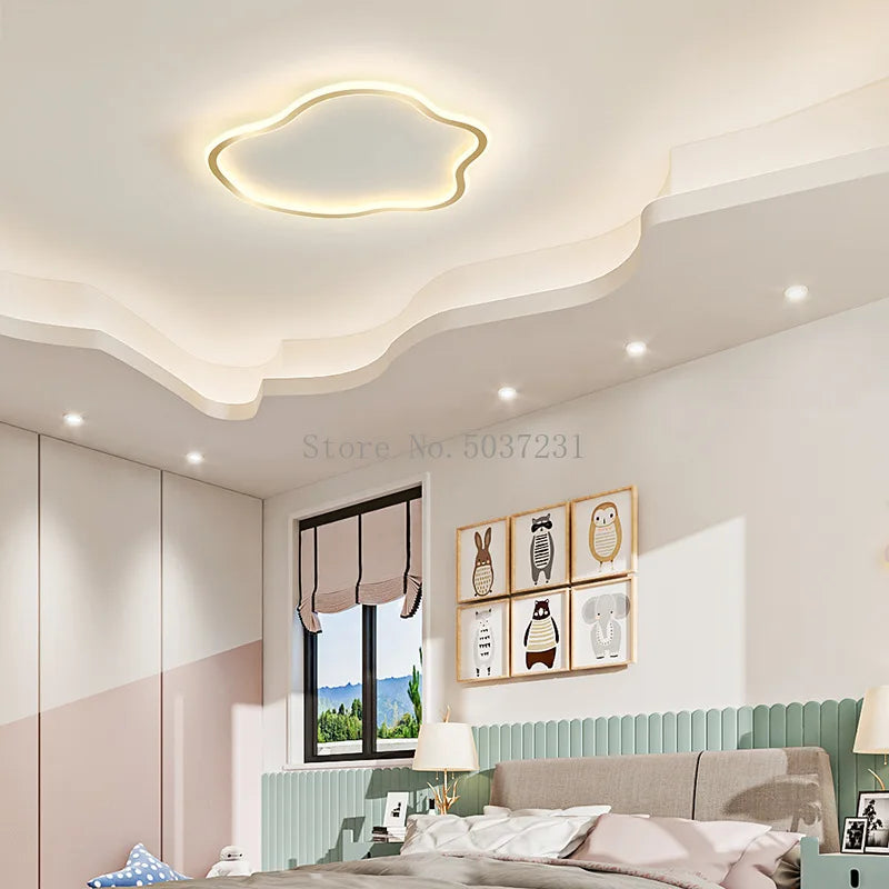 plafonnier led ultramince créatif en forme de nuage