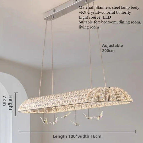 suspension en cristal papillon élégant pour décoration intérieure raffinée - vue 9 sur 9