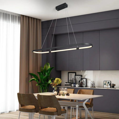 suspension moderne à led pour décoration intérieure linéaire et élégante