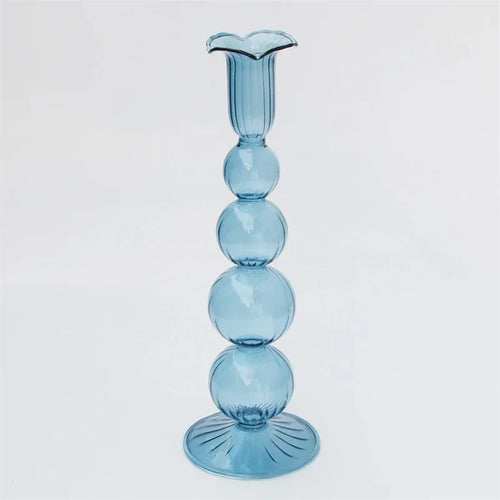 bougeoir en verre pour décoration de mariage et centre de table - vue 9 sur 11