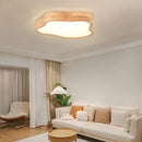 plafonnier led moderne en bois forme de nuage