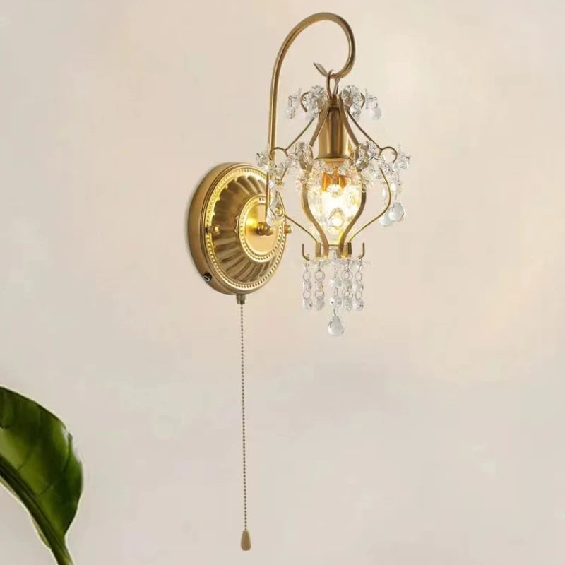applique murale rétro en cristal pour décoration intérieure élégante - vue 5 sur 7