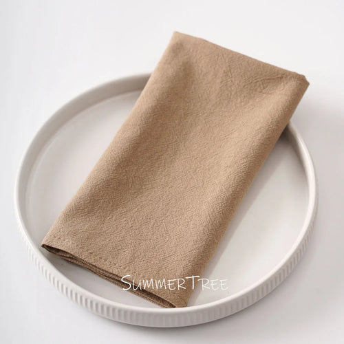 Serviette de table coton lavé vintage lot 10