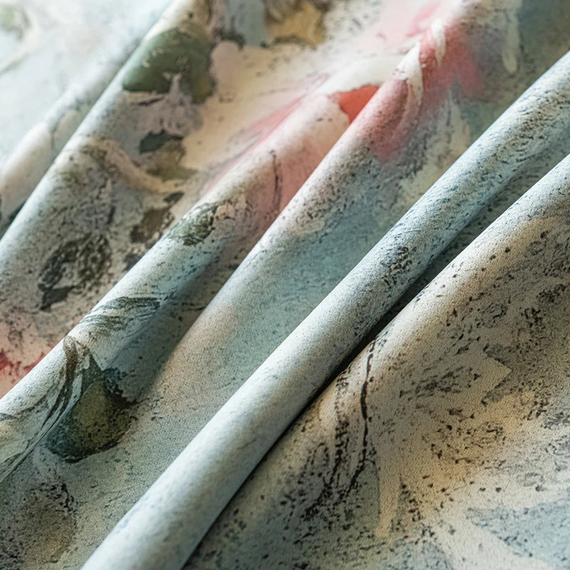 Rideau occultant motif pivoines decoration chambre salon