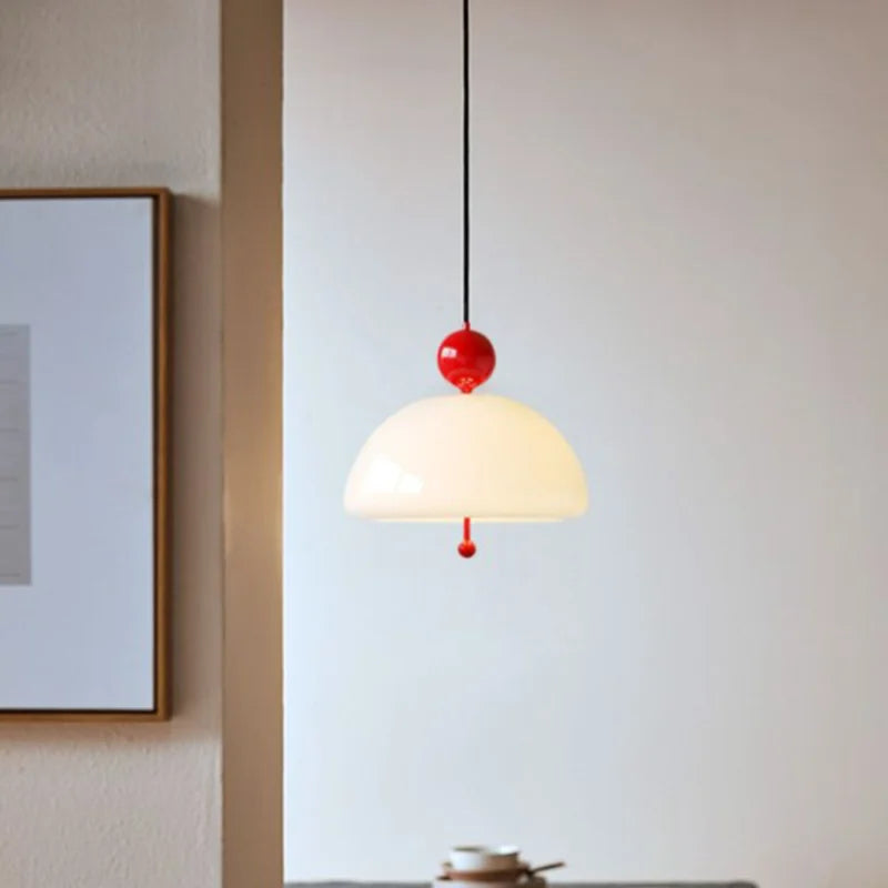 lampe led suspendue esthétique en verre champignon nordique