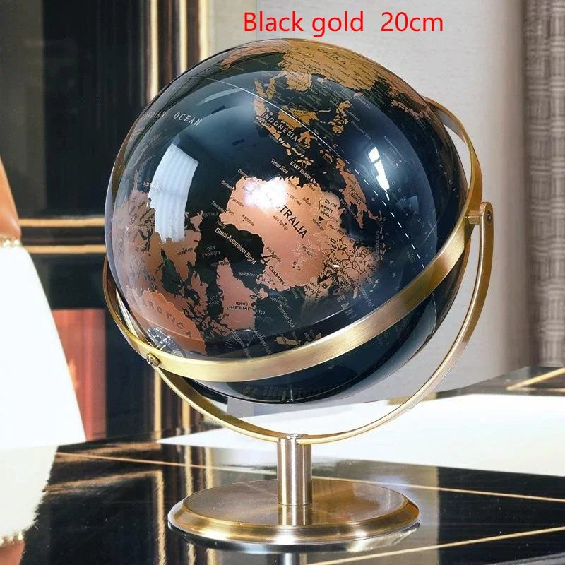 globe rotatif décoration de bureau style européen créatif - vue 7 sur 11
