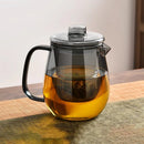 Theiere verre borosilicate avec infuseur couvercle resistante