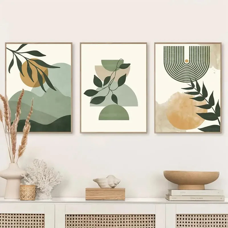 affiches murales boho abstraites soleil lune pour décoration intérieure