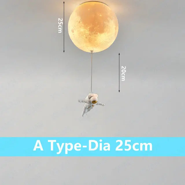 plafonnier lunaire décoratif avec astronaute idéal pour chambre - vue 15 sur 15