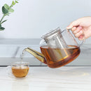 Théière verre borosilicate 1 5l infuseur inox amovible
