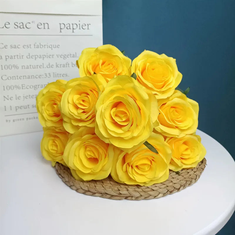 bouquet de roses artificielles pour mariage et décoration intérieure - vue 9 sur 30