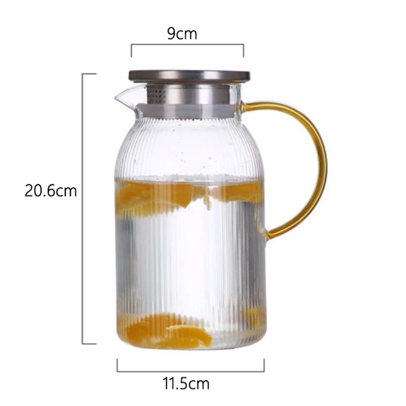 Carafe en verre eau citronnee 1400 1800 ml
