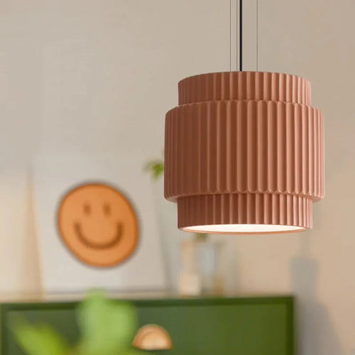 lustre en résine de café avec fil d'ampoule réglable - vue 4 sur 14